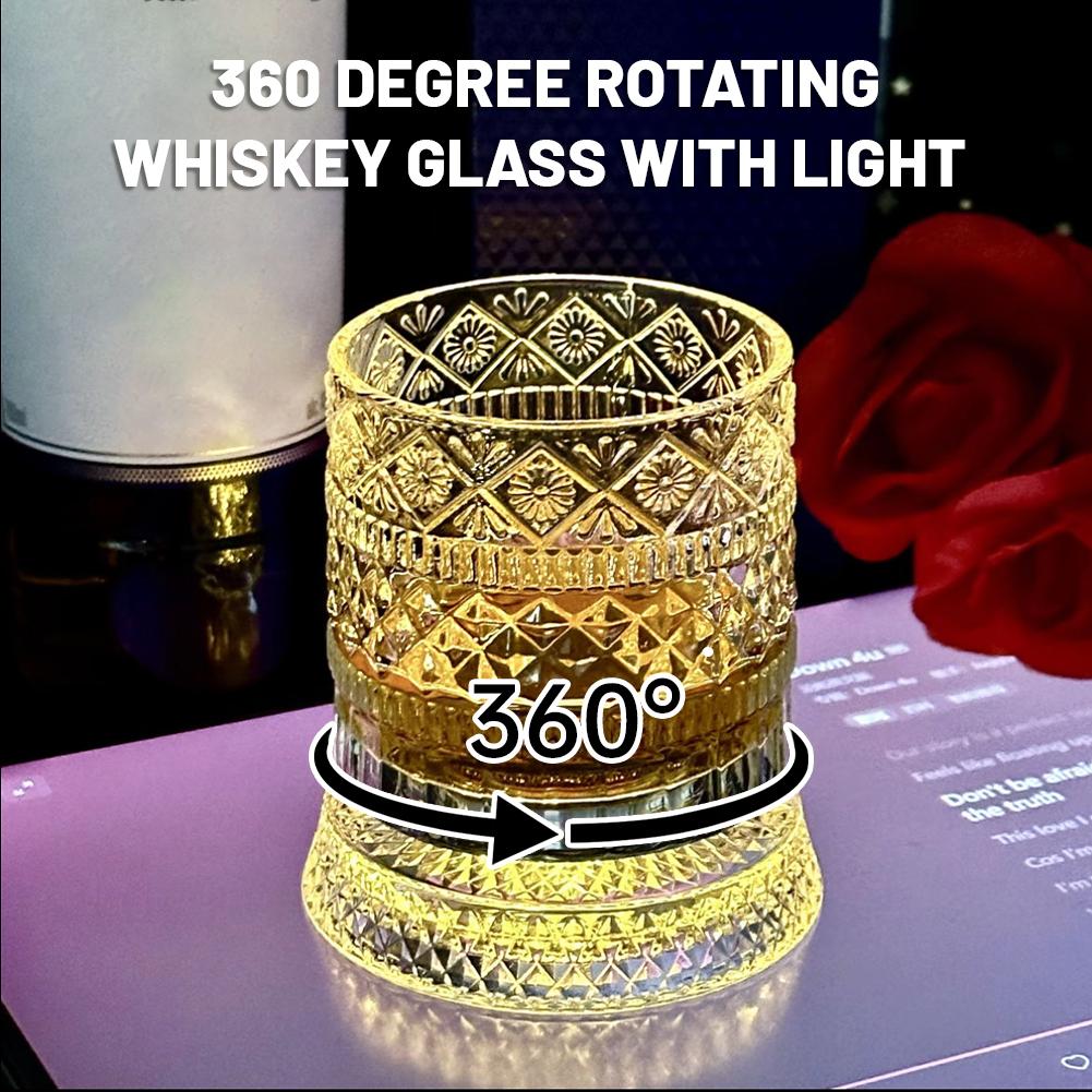Wine Beer The Whiskey - แก้ววิสกี้หมุนได้ แก้วคริสตัลสร้างสรรค์สำหรับเบียร์ แก้วบรรเทาความเครียด แก้วเหล้าทรงตรง แก้วไวน์ แก้วบูร์บง
