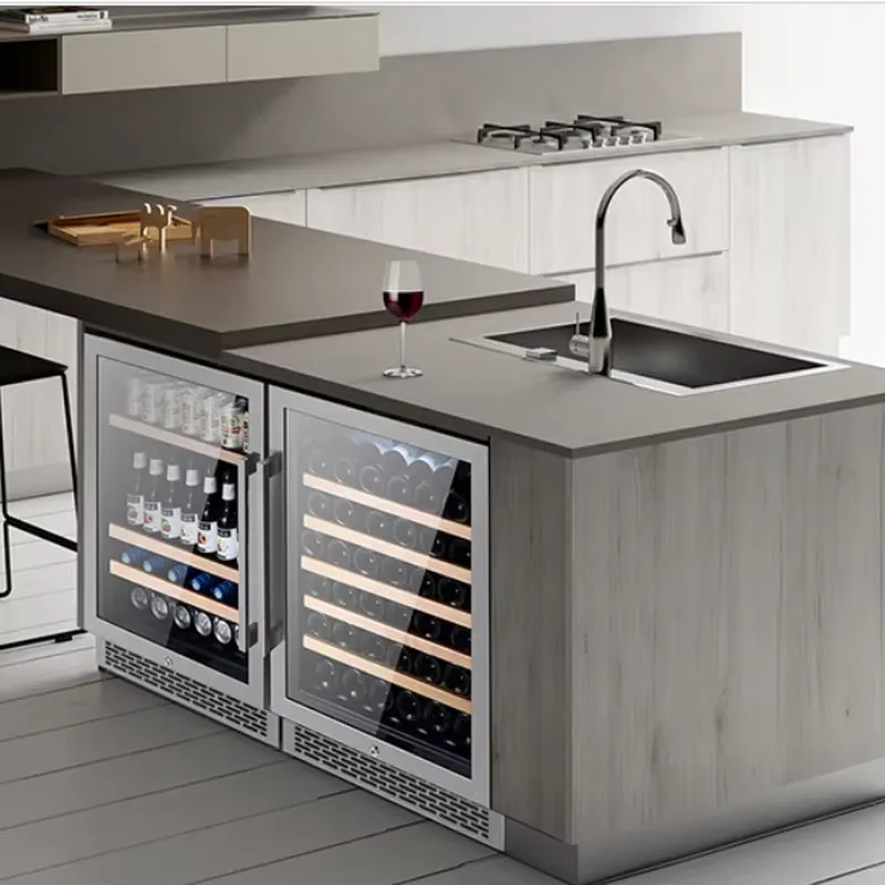 Wine Beer Dual Zone - ตู้แช่ไวน์ 48 ขวด แบบสองประตูกระจก ตู้แช่เบียร์ ตู้แช่เครื่องดื่ม