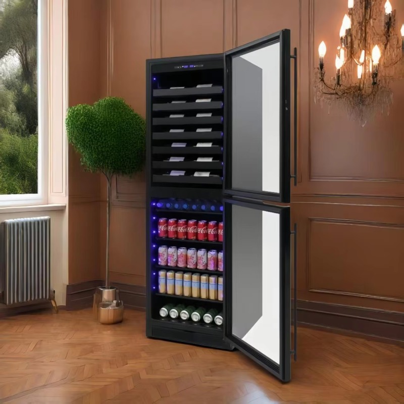 Wine Beer Dual Zone - ตู้แช่เครื่องดื่มอัจฉริยะขนาด 24 นิ้ว แบบสองโซน คอมเพรสเซอร์อินเวอร์เตอร์ ควบคุมอุณหภูมิคงที่