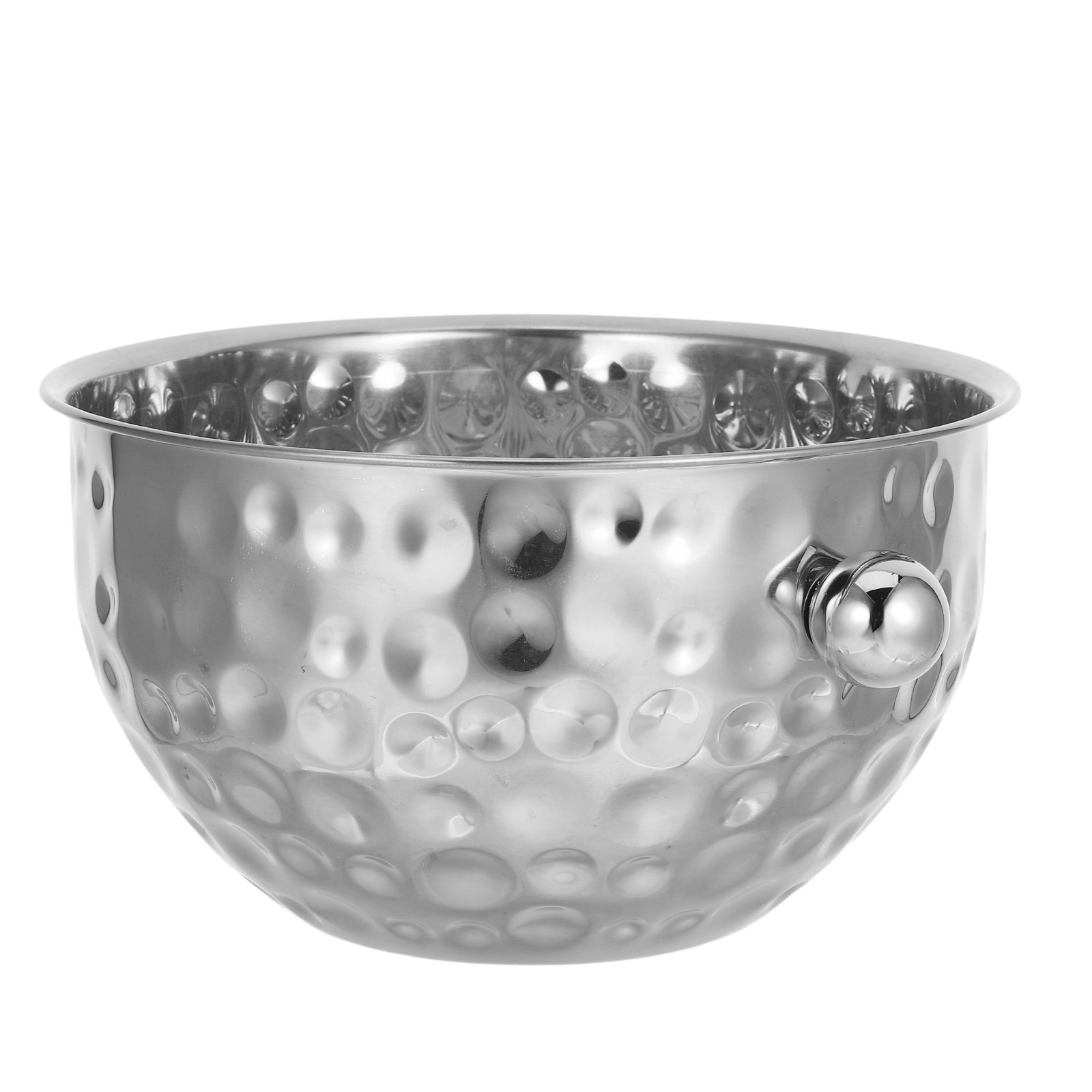 Ice Bucket Silver - ถังน้ำแข็งสแตนเลสสำหรับบาร์เทนเดอร์ ถังเก็บความเย็นแบบฉนวน สีเงิน ความจุ 3600 มล.