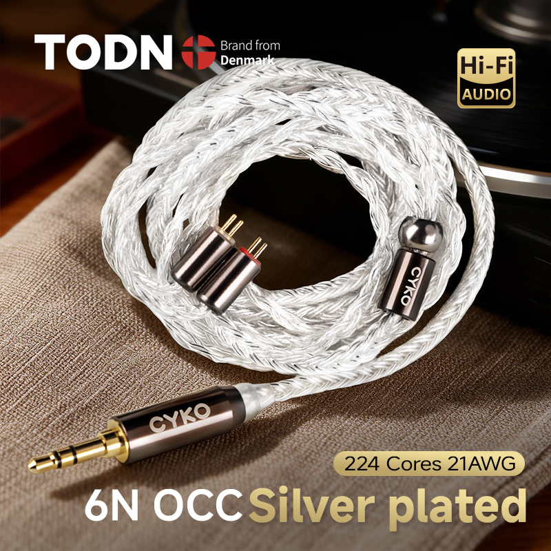 Wine Xo - CYKO พรีเมี่ยม 16-Core 6N OCC ชุบเงินสายอัพเกรดหูฟัง