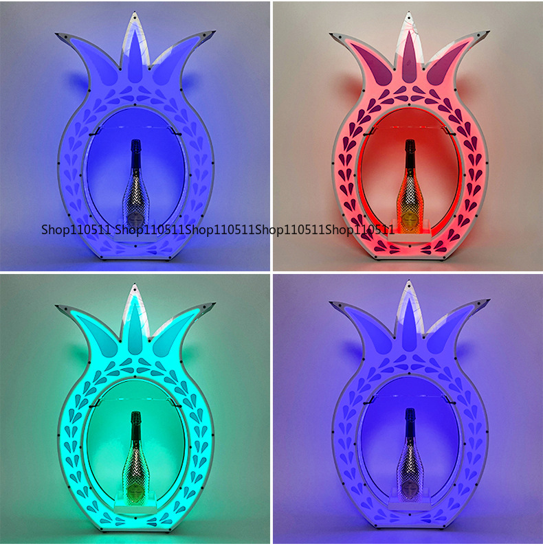 Wine Xo - อุปกรณ์บาร์เรืองแสง LED อะคริลิคสำหรับขวดวอดก้า ที่วางขวดโชว์สำหรับวิสกี้ ไวน์ อะกาเว
