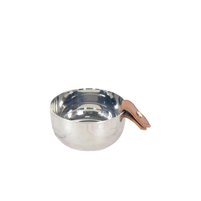 Ice Bucket Silver - ถังน้ำแข็งใส่ไวน์แดงสีแชมเปญ โลหะสีเงิน หนังแท้ทันสมัย พร้อมจานใส่ผลไม้