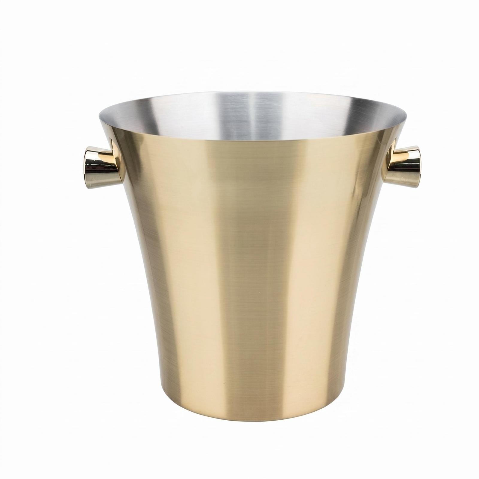 Ice Bucket Silver - ถังน้ำแข็งสแตนเลสสีทอง ถังน้ำแข็งโลหะสีเงินขัดเงา