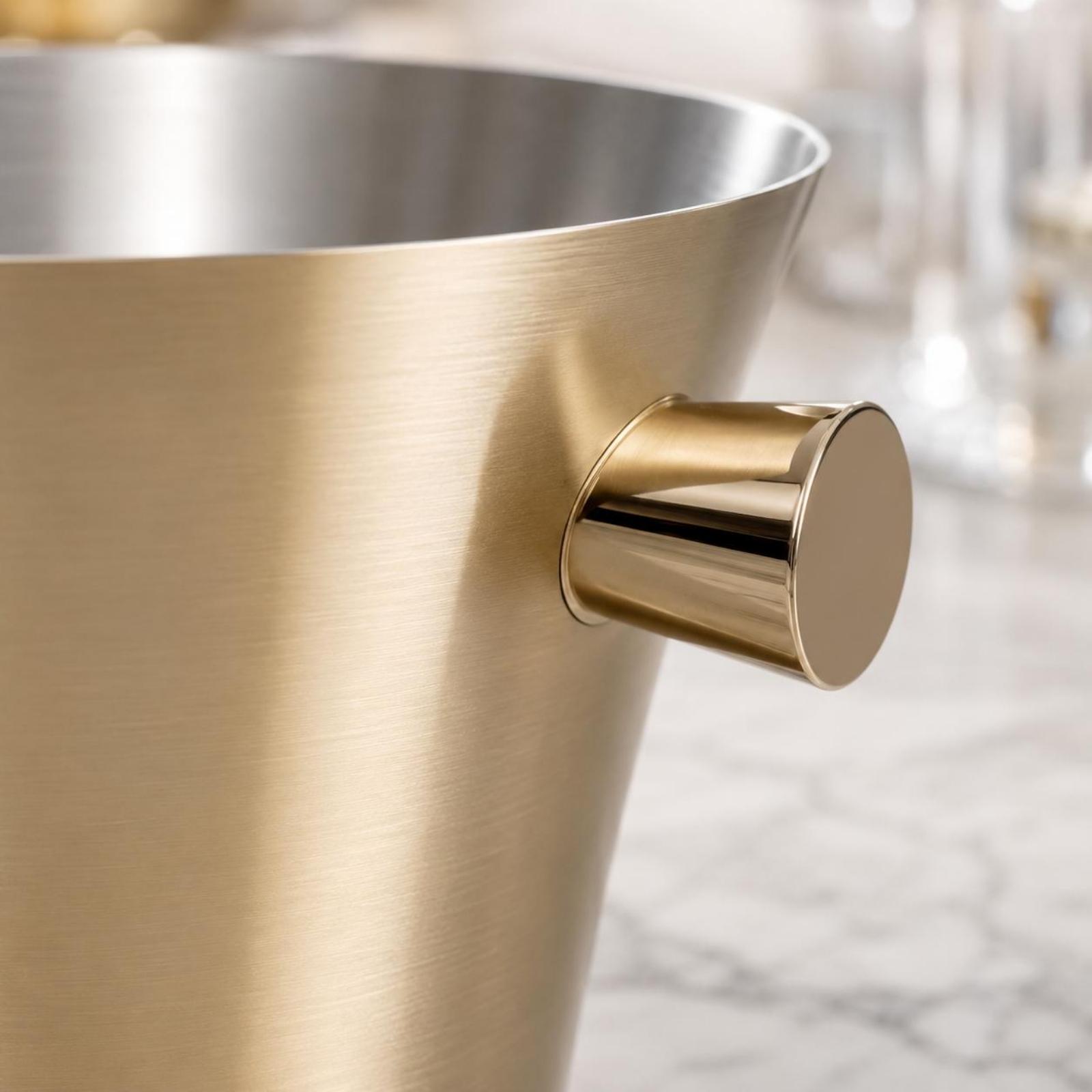 ภาชนะใส่น้ำแข็งสแตนเลสเคลือบทอ - Ice Bucket Silver บทวิจารณ์และราคา