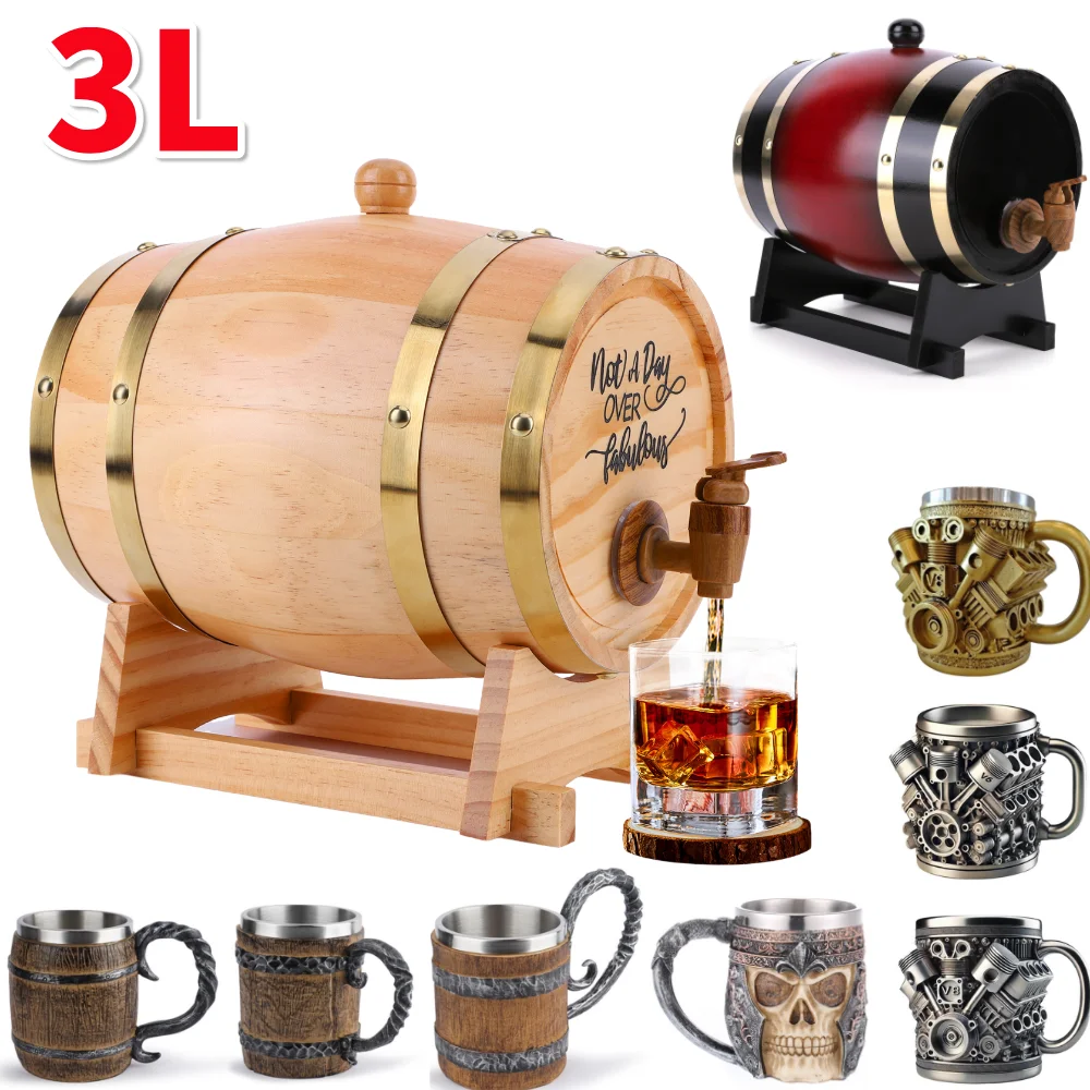 ถังไม้สำหรับวิสกี้ขนาด 3 ลิตร  - Wine Beer The Whiskey บทวิจารณ์และราคา