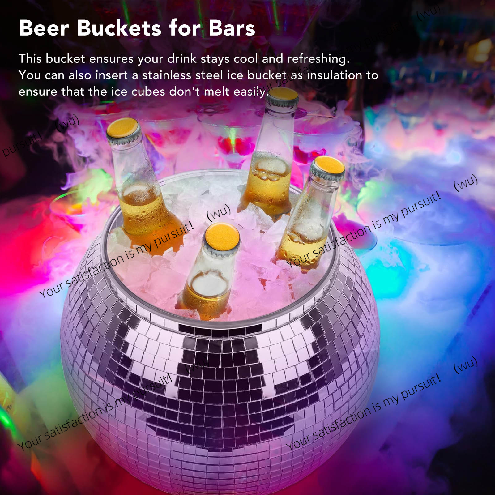 ถังน้ำแข็งพลาสติกความจุขนาดใหญ - Ice Bucket Silver บทวิจารณ์และราคา