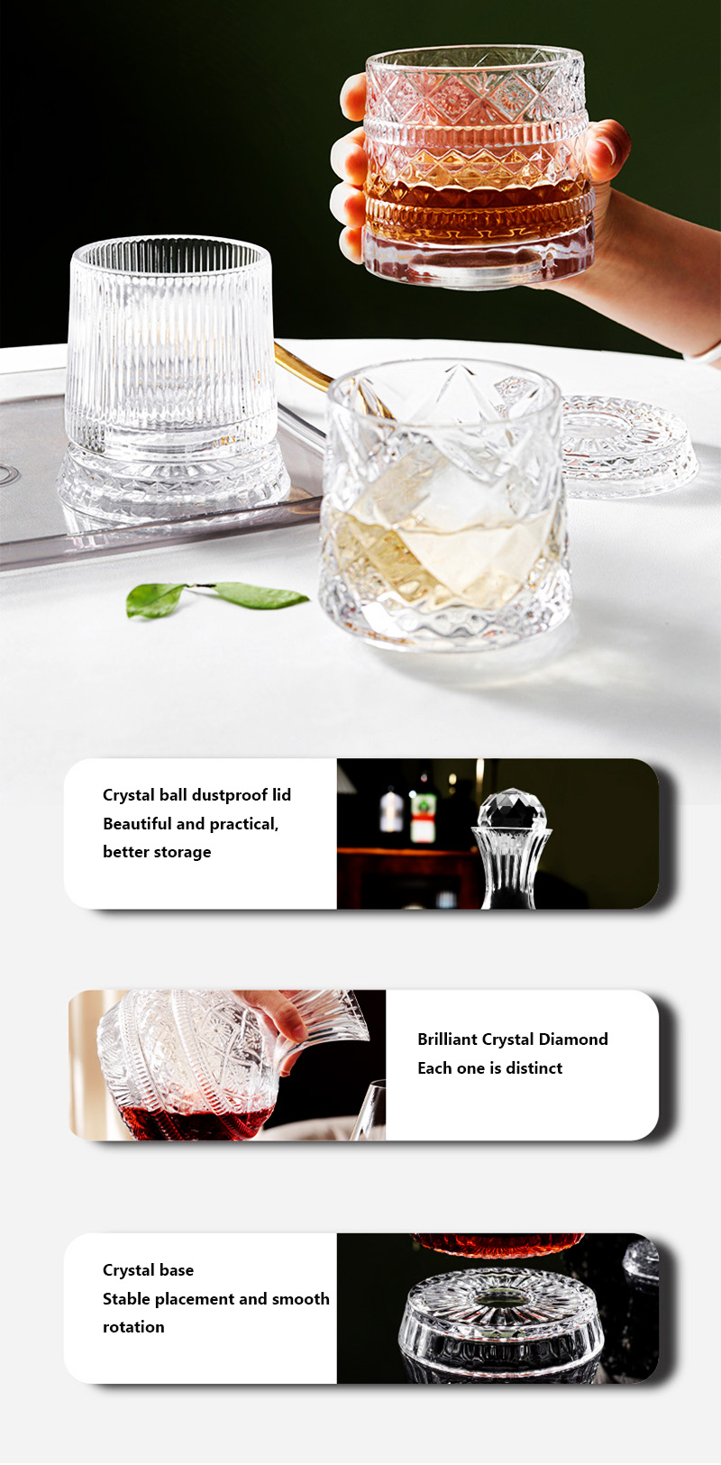 DEOUNY ขวดเหล้าไวน์หมุนเพชรดาว - Wine Beer The Whiskey บทวิจารณ์และราคา