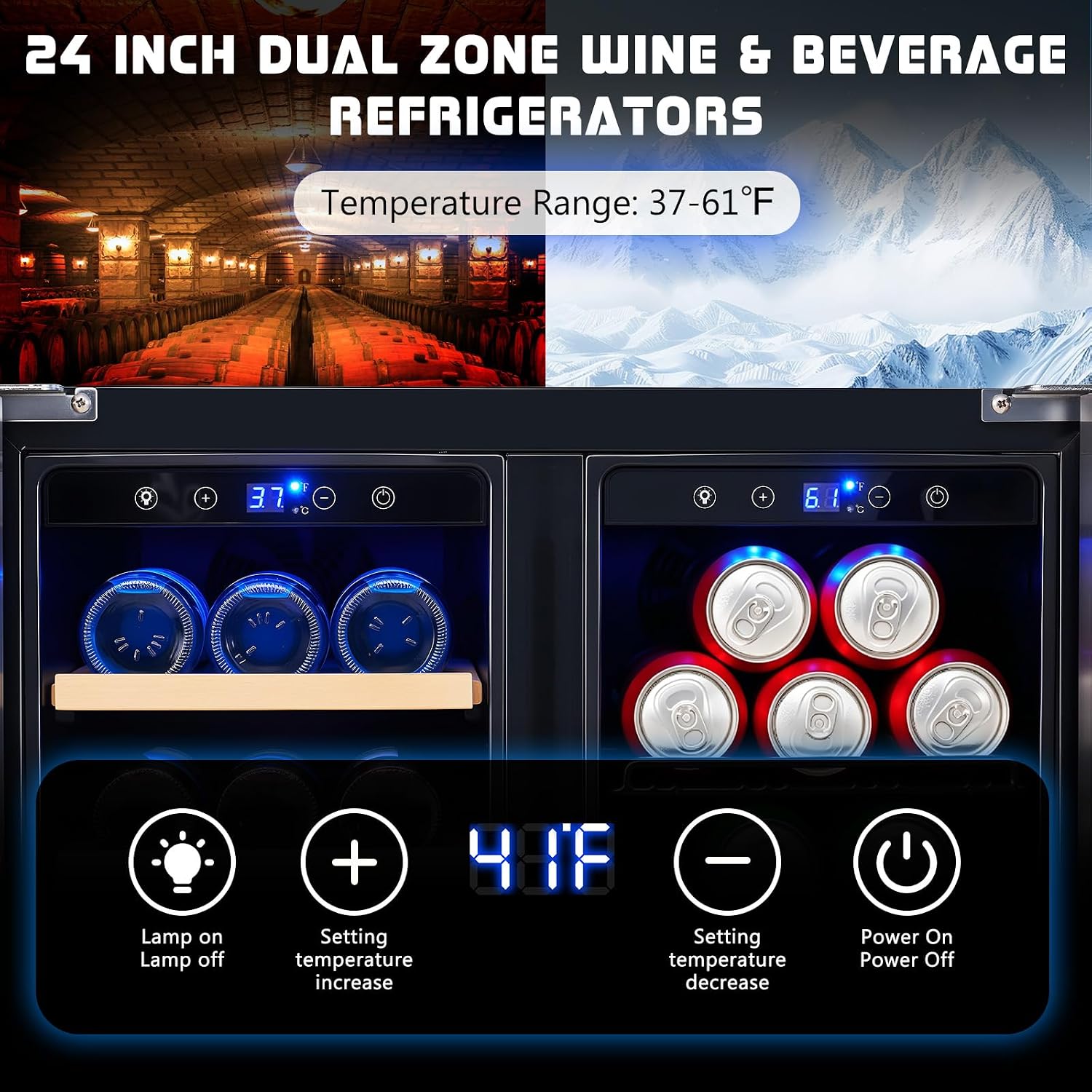 ตู้แช่เครื่องดื่ม, ตู้แช่ไวน์แ - Wine Beer Dual Zone บทวิจารณ์และราคา