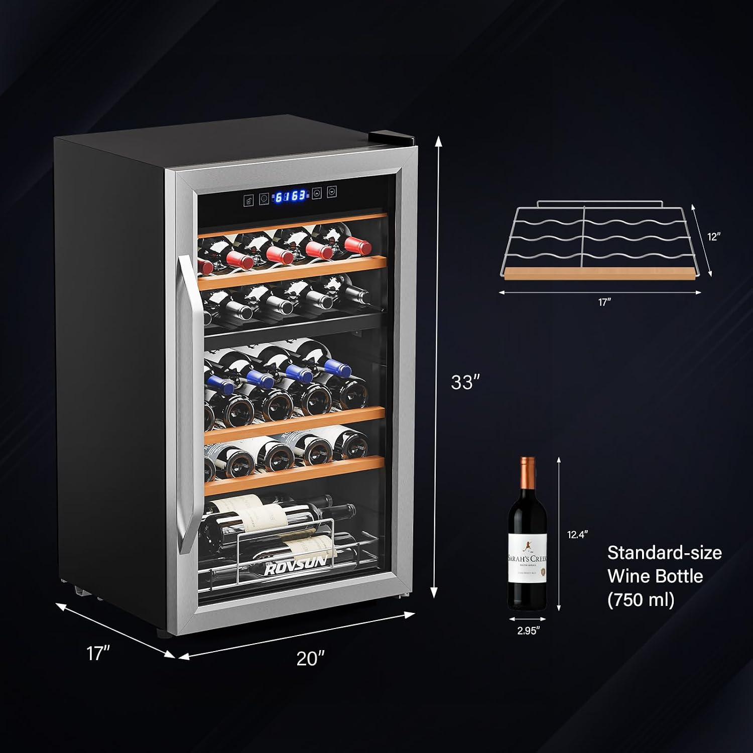 ตู้แช่ไวน์แบบสองโซนสำหรับ 33 ข - Wine Beer Dual Zone บทวิจารณ์และราคา