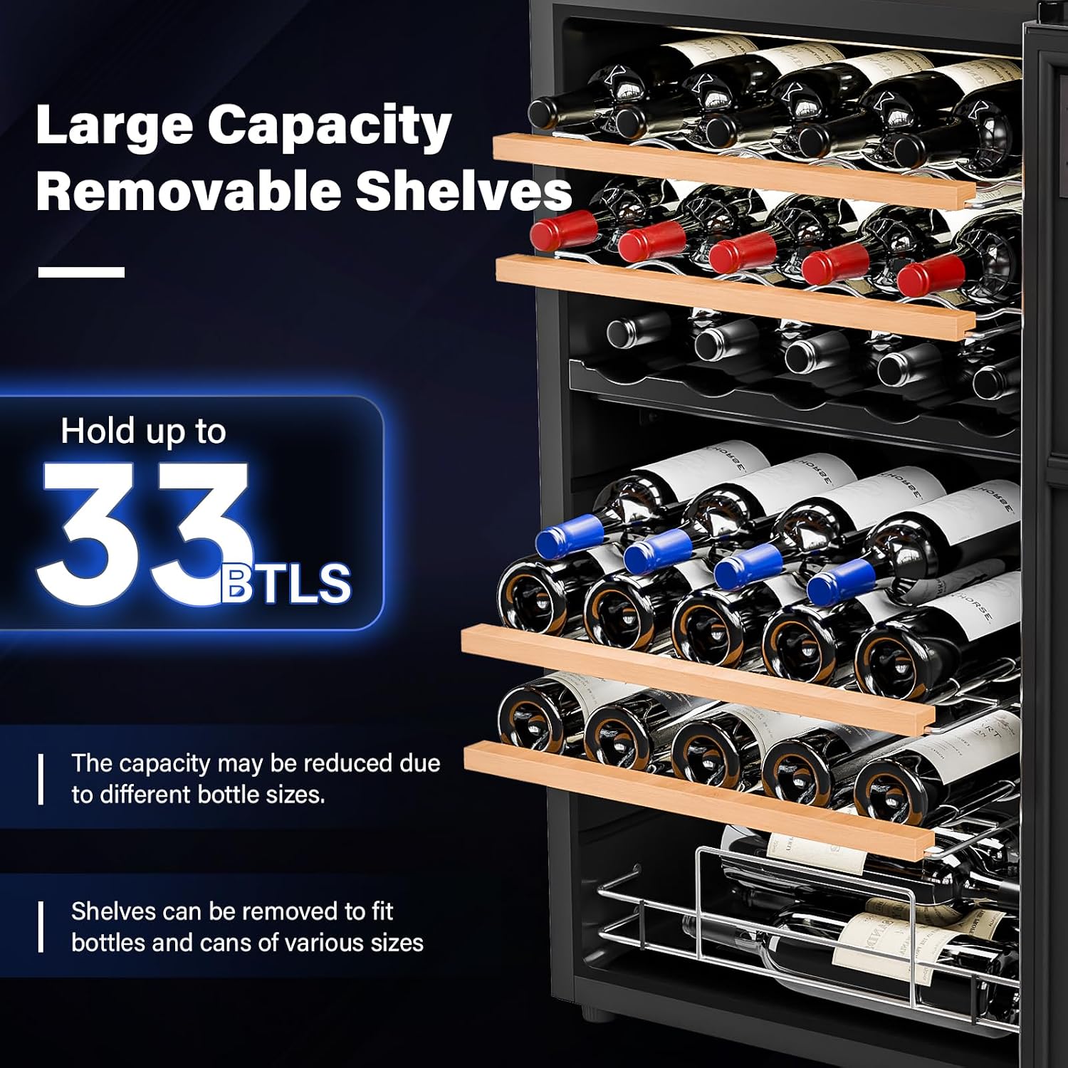 ตู้แช่ไวน์แบบสองโซนสำหรับ 33 ข - Wine Beer Dual Zone บทวิจารณ์และราคา