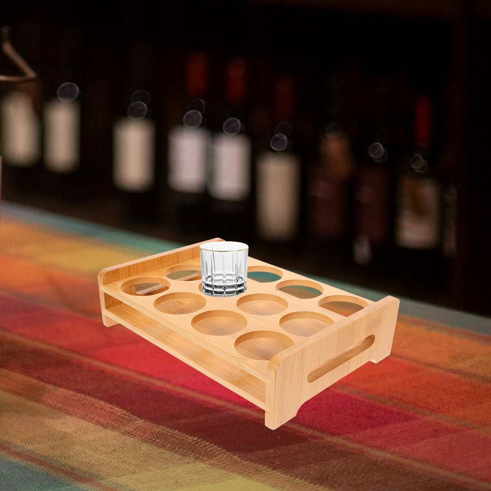 ที่วางแก้วช็อตไม้ไผ่ ชั้นวางอเ - Wine Beer The Whiskey บทวิจารณ์และราคา