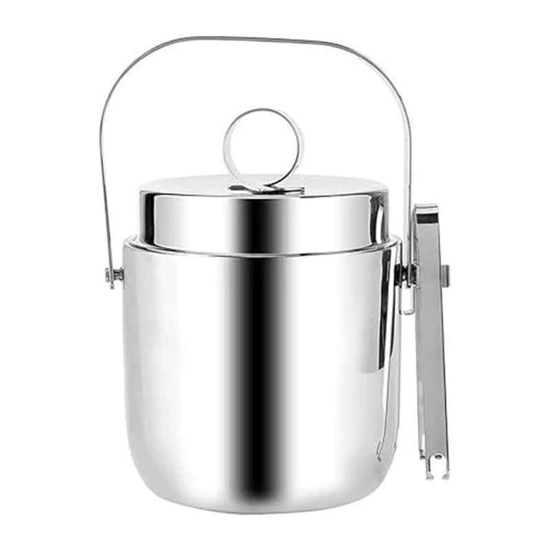ABRE-ถังน้ำแข็งสแตนเลสแบบผนังส - Ice Bucket Silver บทวิจารณ์และราคา