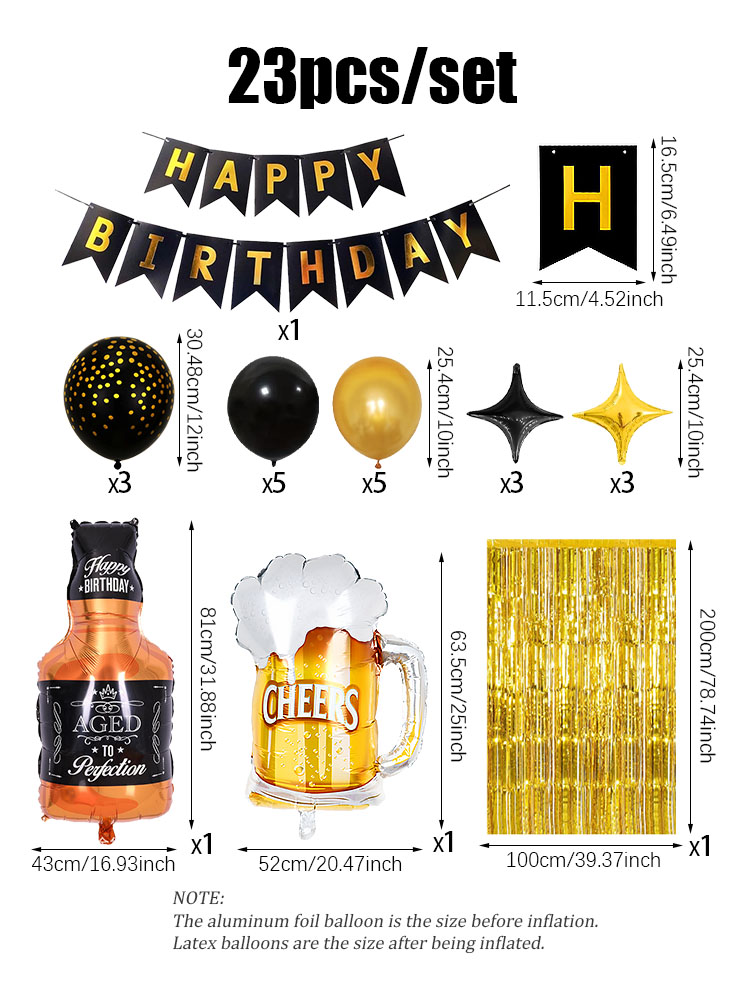 23 ชิ้น/ชุด แบนเนอร์สุขสันต์วั - Wine Beer Whiskey Year บทวิจารณ์และราคา