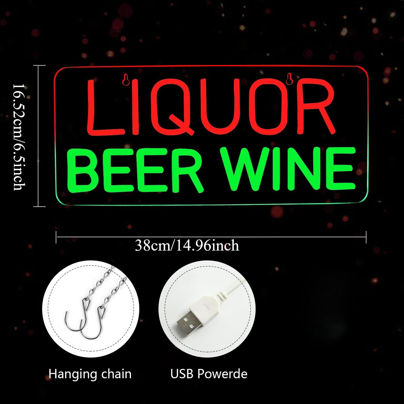 ป้ายนีออนเหล้า เบียร์ ไวน์ สำห - Wine Beer Liquor Store บทวิจารณ์และราคา