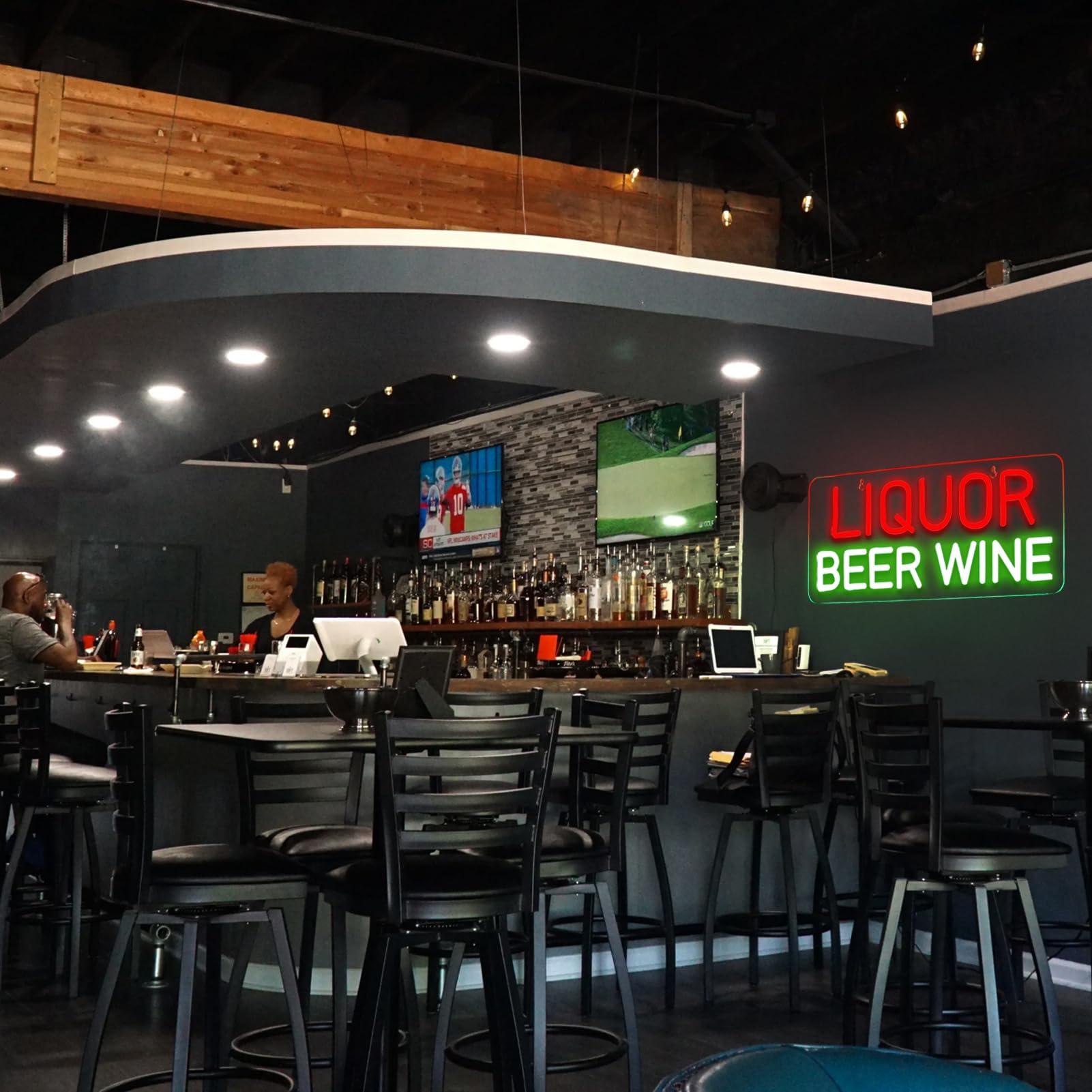 ป้ายนีออนเหล้า เบียร์ ไวน์ สำห - Wine Beer Liquor Store บทวิจารณ์และราคา