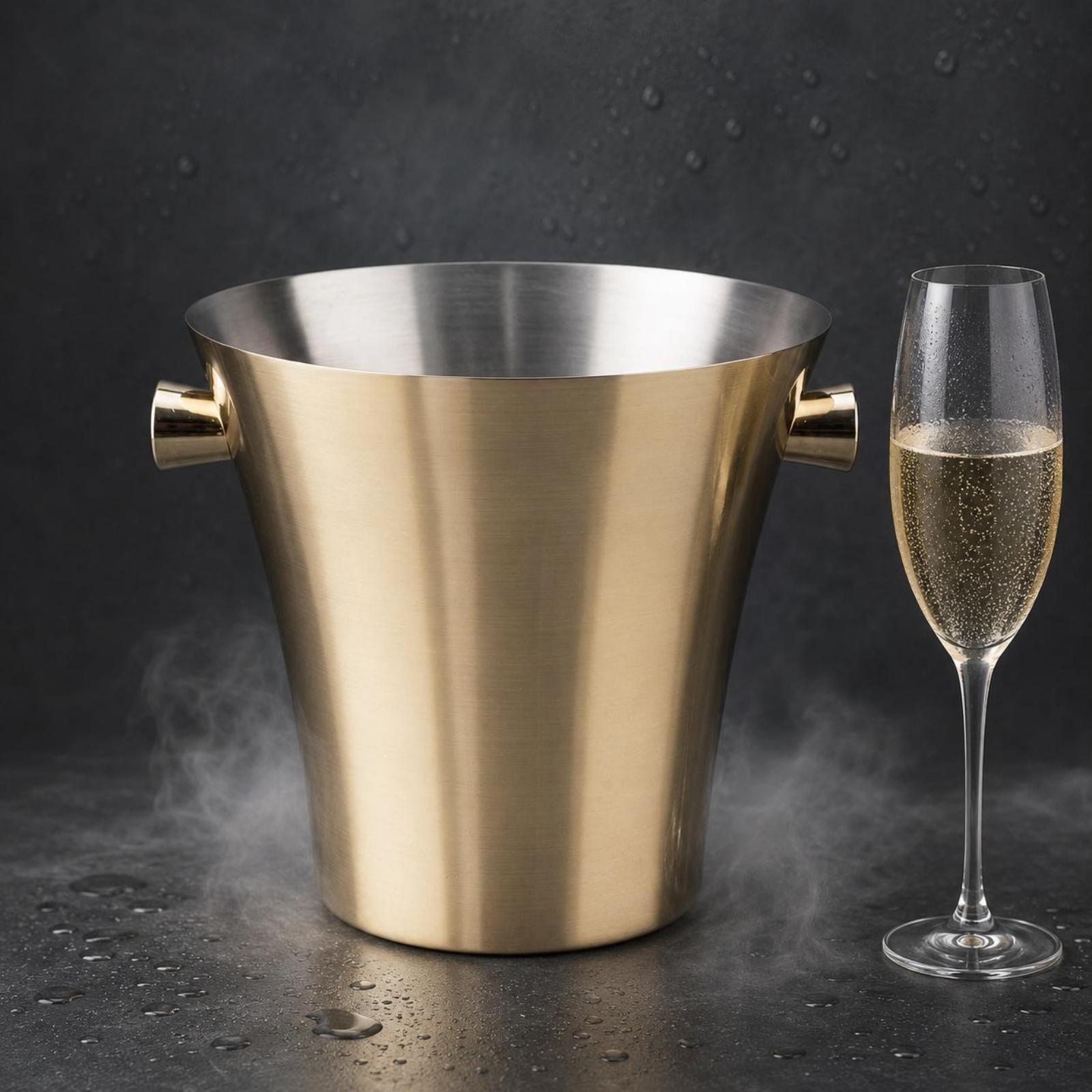 ถังน้ำแข็งสแตนเลสสีทอง ถังน้ำแ - Ice Bucket Silver บทวิจารณ์และราคา